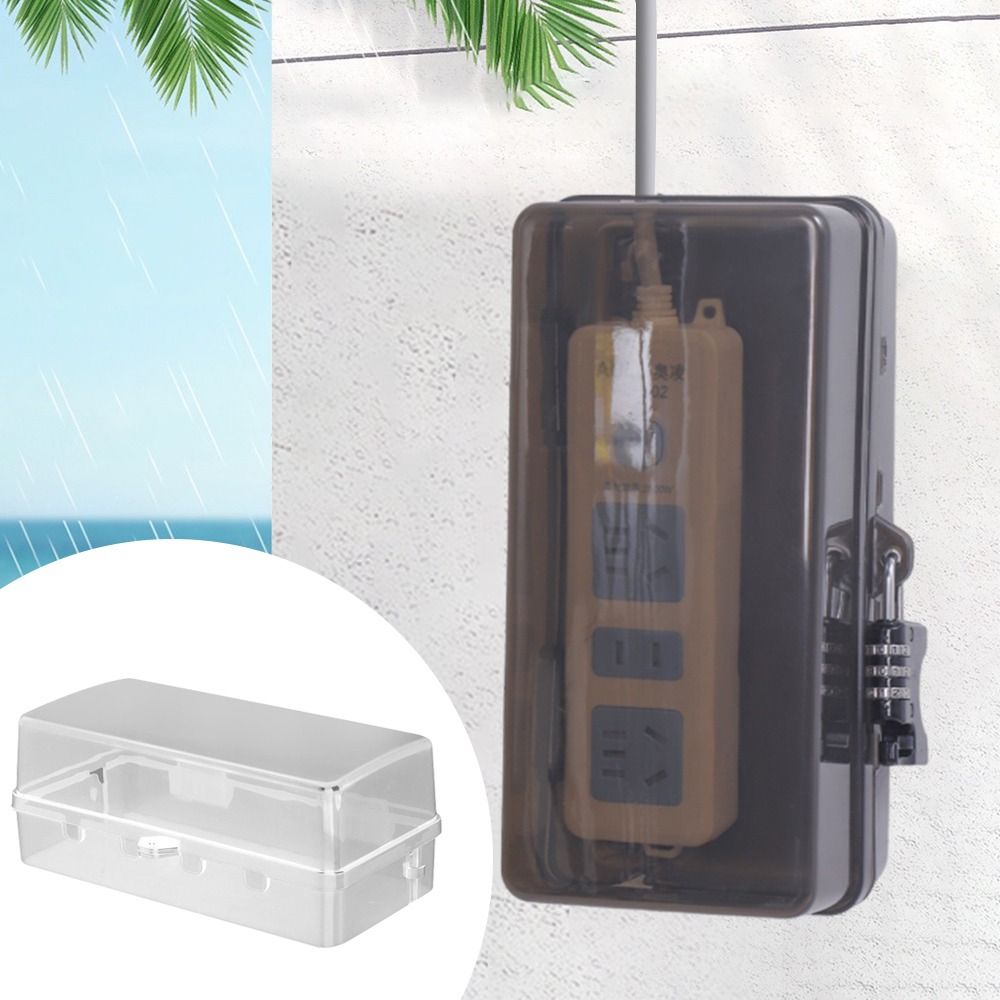 Outdoor Power Lead Cover - Portable Plastic Plug Box Waterproof Anti-theft