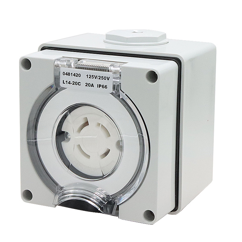 Outdoor Power Receptacle Box - 125/250V 20A Generator RV Power Inlet