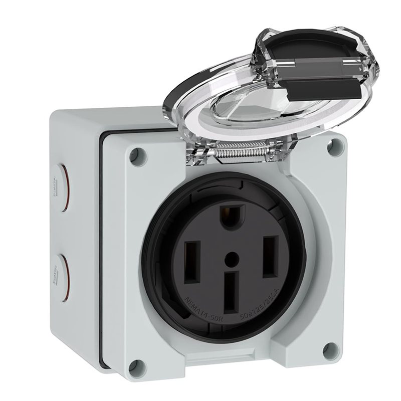 Outdoor Power Receptacle Box - T21C 6X 50Amp Power Outlet Box,125/250Volt