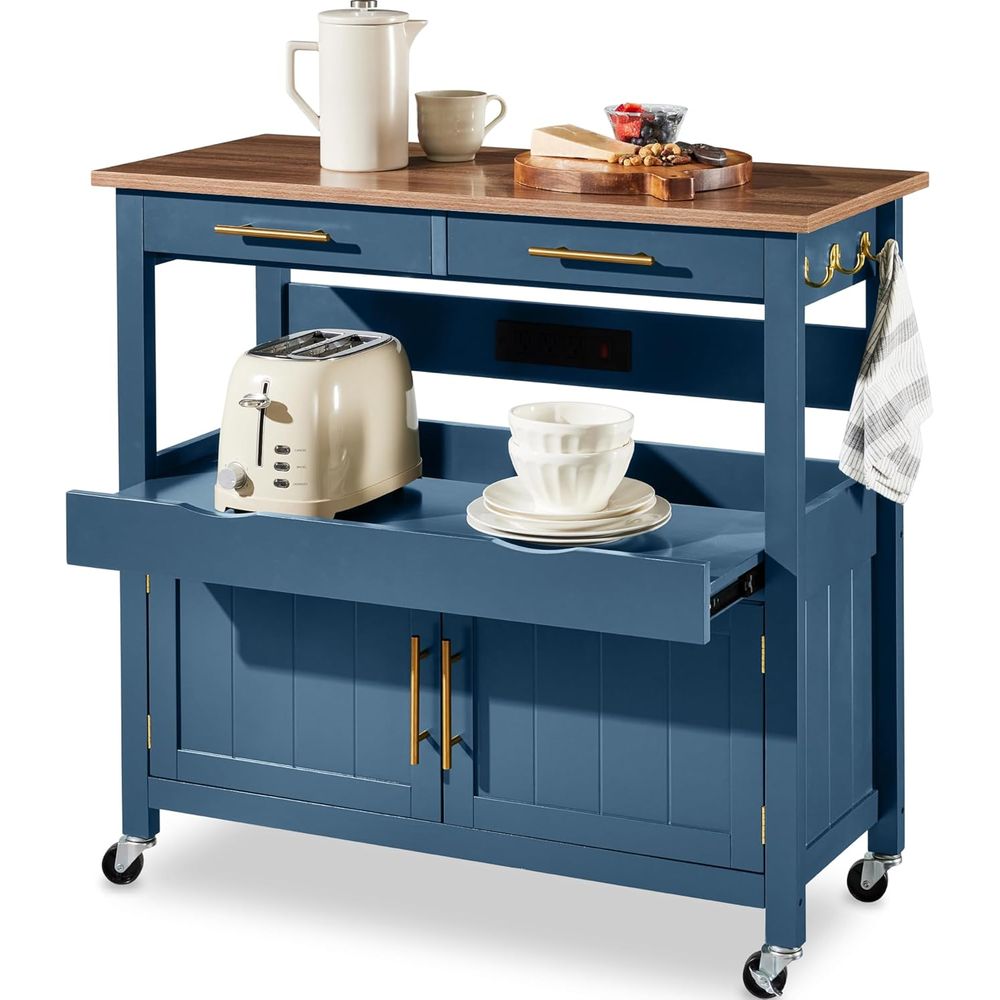 36in Large Rolling Kitchen Isl - Outdoor Power Wheels review and price