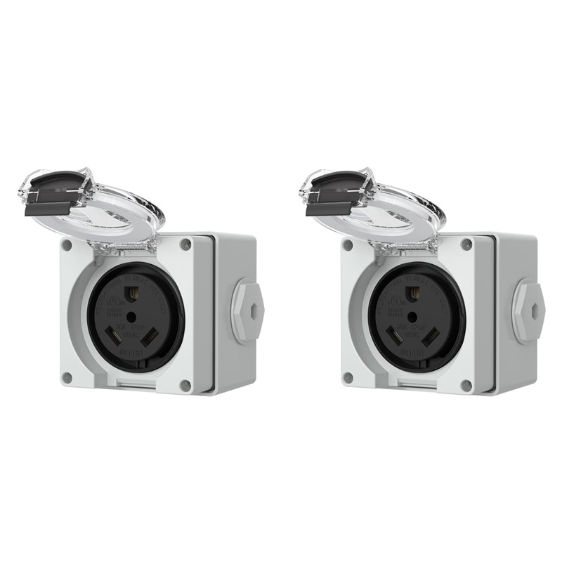 2X 30Amp Power Outlet Box,125V - Outdoor Power Receptacle Box review and price