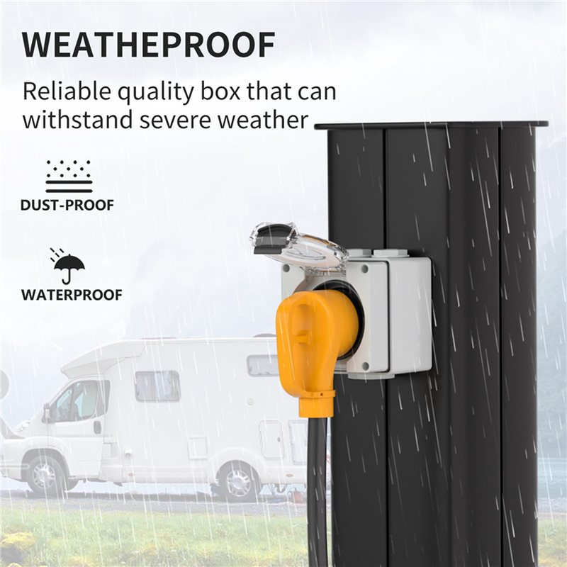 2X 30Amp Power Outlet Box,125V - Outdoor Power Receptacle Box review and price