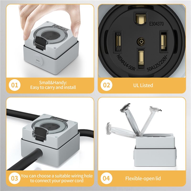 Y17A 6X 50Amp Power Outlet Box - Outdoor Power Receptacle Box review and price