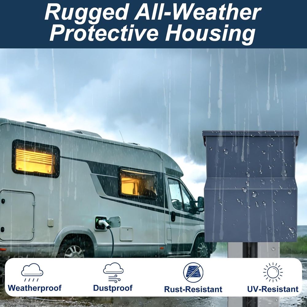 RV Electrical Panel with Break - Outdoor Power Receptacle Box review and price