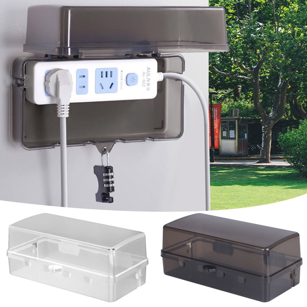 Portable Plastic Plug Box Anti - Outdoor Power Lead Cover review and price