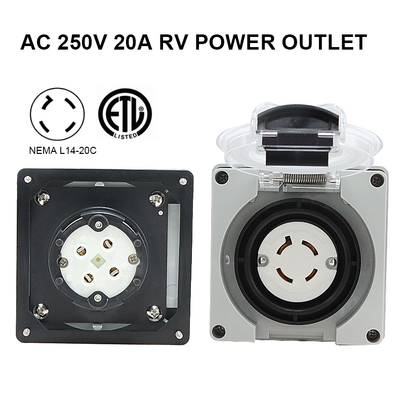 125/250V 20A Generator RV Powe - Outdoor Power Receptacle Box review and price