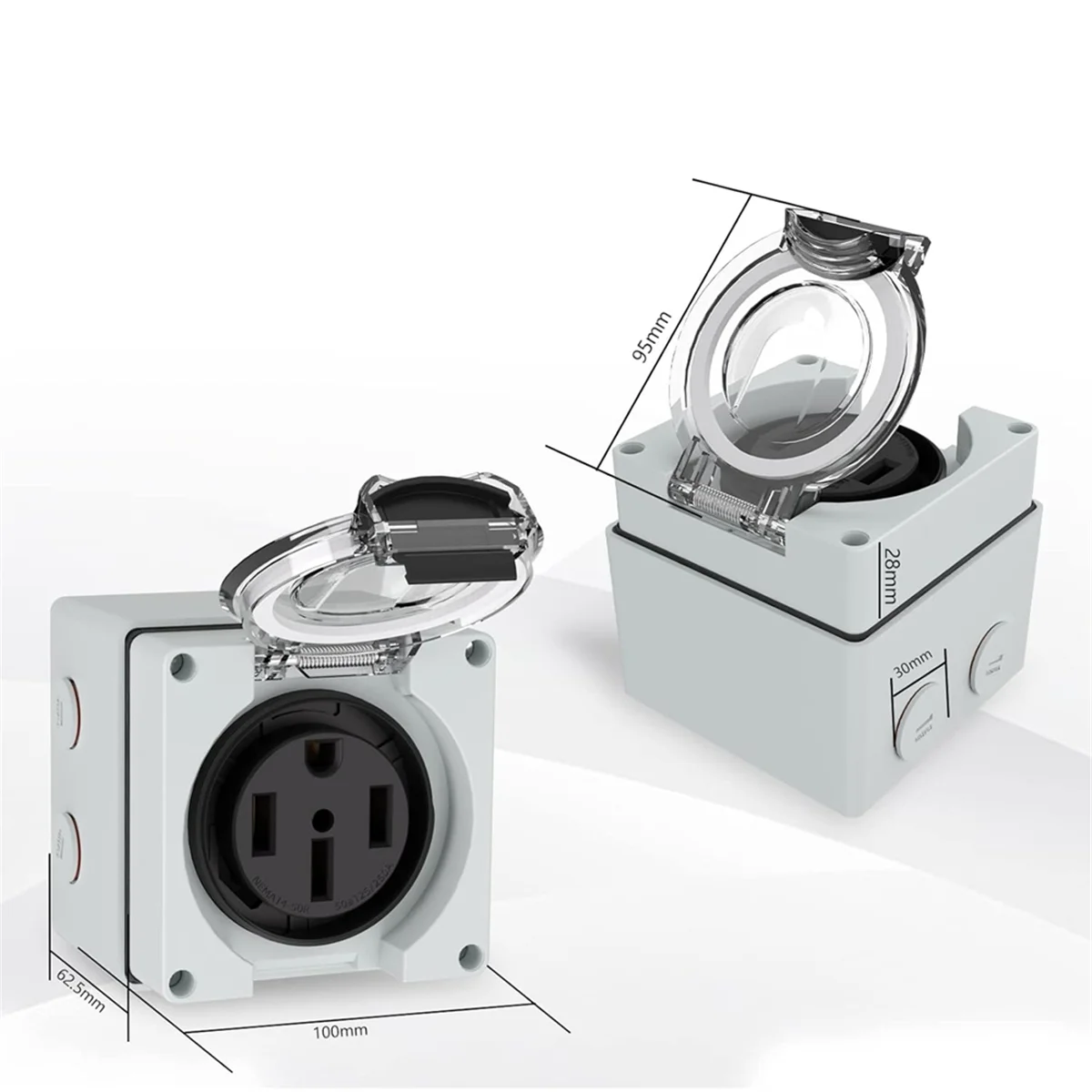 Power Outlet Box, 125/250Volt  - Outdoor Power Receptacle Box review and price