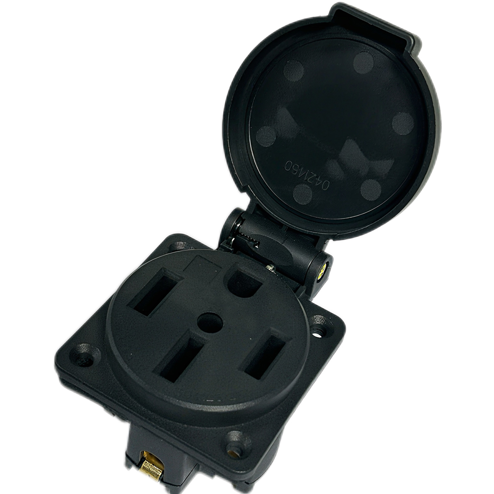 Black Waterproof 50 Amp Genera - Outdoor Power Receptacle Box review and price